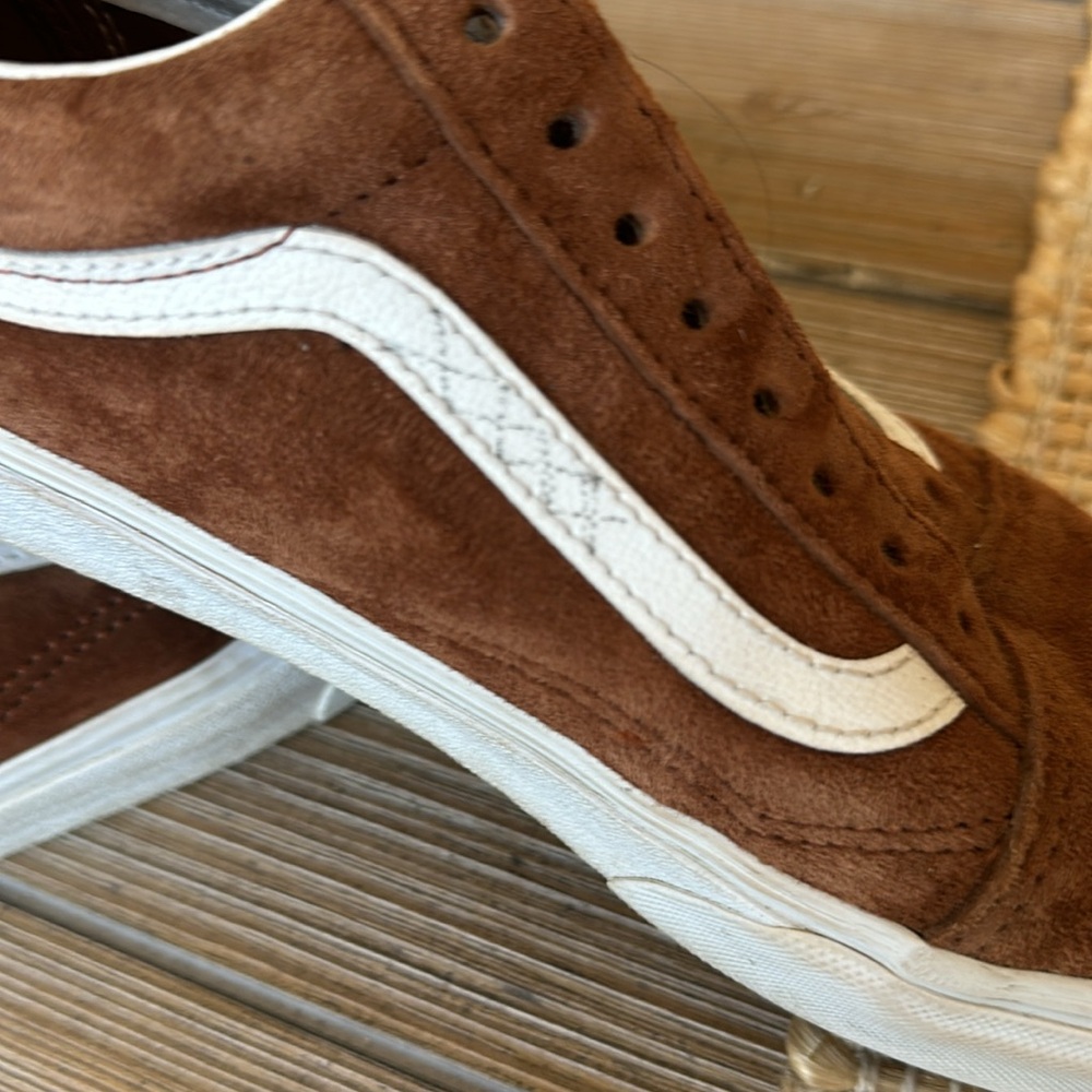 Vans Brown and White Suede Sneakers - Picture 4 of 5